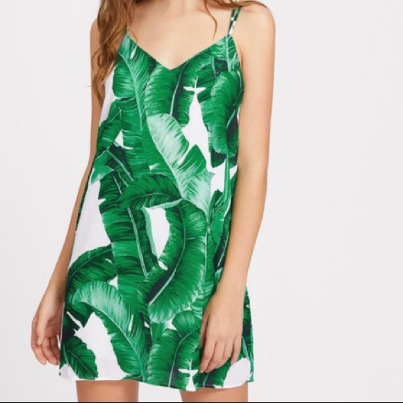 shein palm leaf dress